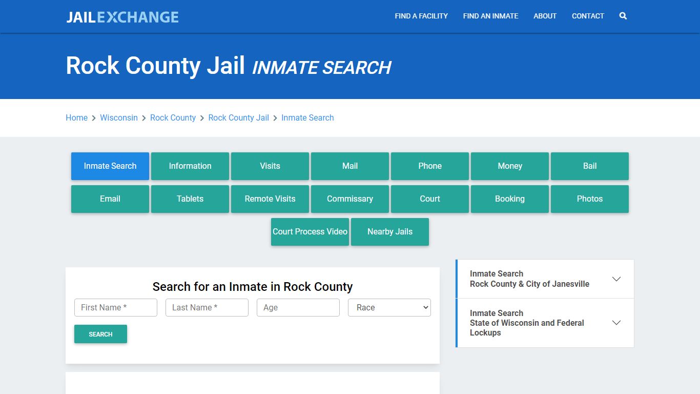 Rock County Jail, WI Inmate Search: Roster & Mugshots - Jail Exchange