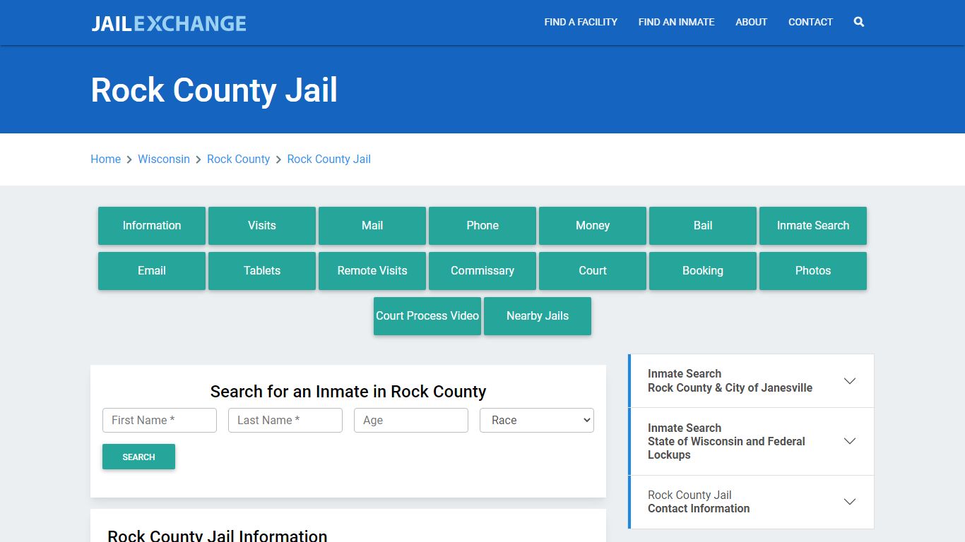 Rock County Jail Roster Lookup, WI, Inmate Search - Jail Exchange